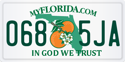 FL license plate 0685JA