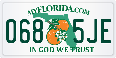 FL license plate 0685JE