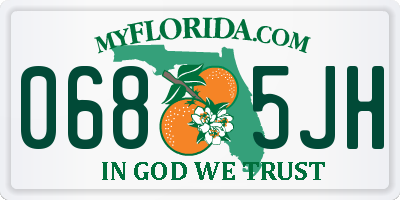 FL license plate 0685JH