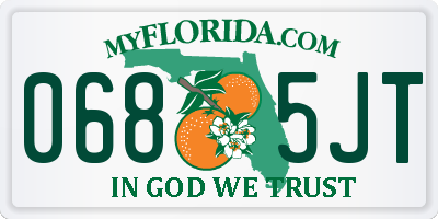 FL license plate 0685JT