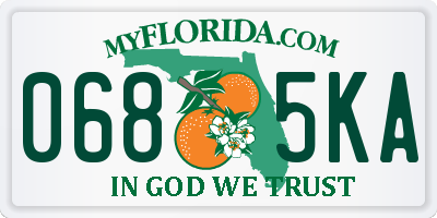 FL license plate 0685KA