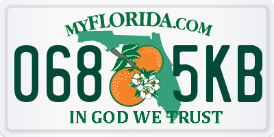 FL license plate 0685KB