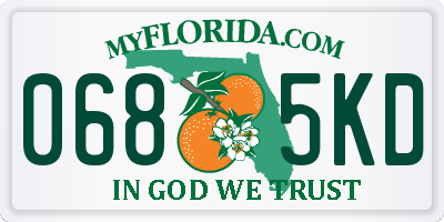 FL license plate 0685KD
