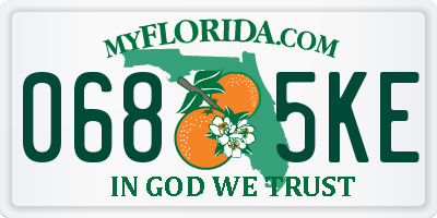 FL license plate 0685KE