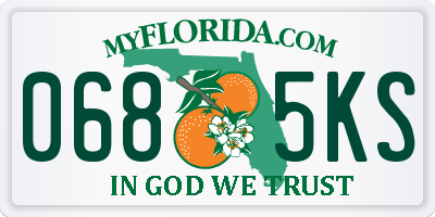FL license plate 0685KS