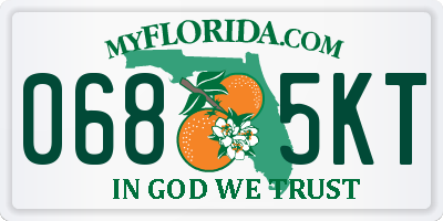 FL license plate 0685KT