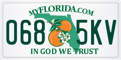 FL license plate 0685KV