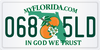 FL license plate 0685LD