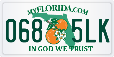 FL license plate 0685LK