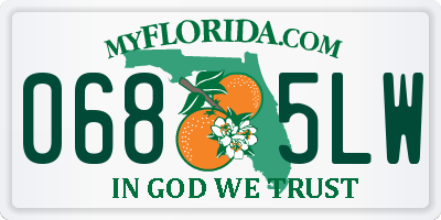 FL license plate 0685LW
