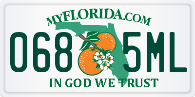 FL license plate 0685ML
