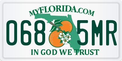 FL license plate 0685MR