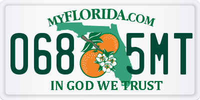 FL license plate 0685MT