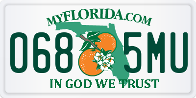FL license plate 0685MU