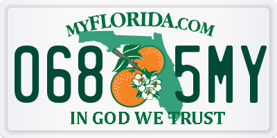FL license plate 0685MY