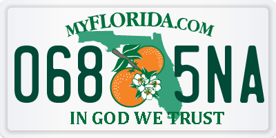 FL license plate 0685NA