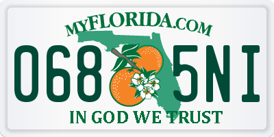 FL license plate 0685NI