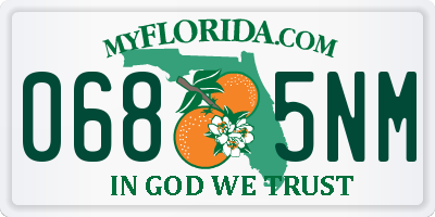 FL license plate 0685NM