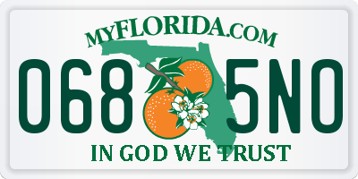 FL license plate 0685NO