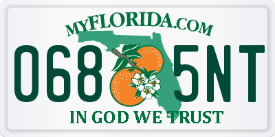 FL license plate 0685NT