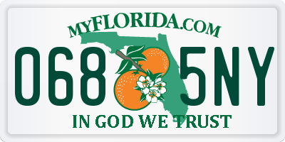 FL license plate 0685NY