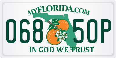 FL license plate 0685OP