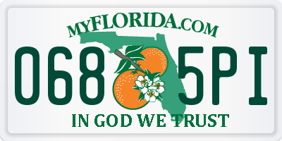 FL license plate 0685PI
