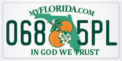 FL license plate 0685PL