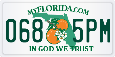 FL license plate 0685PM