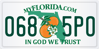 FL license plate 0685PO