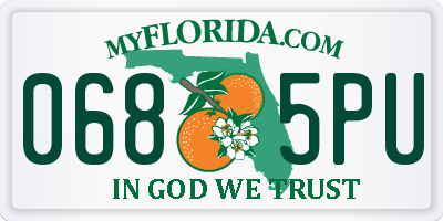 FL license plate 0685PU