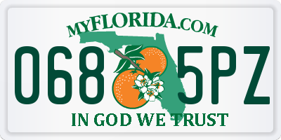 FL license plate 0685PZ