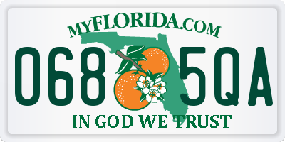 FL license plate 0685QA