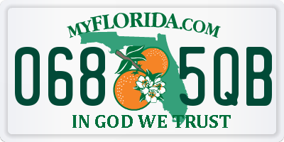 FL license plate 0685QB