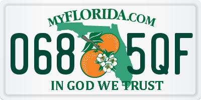 FL license plate 0685QF