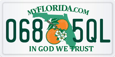 FL license plate 0685QL