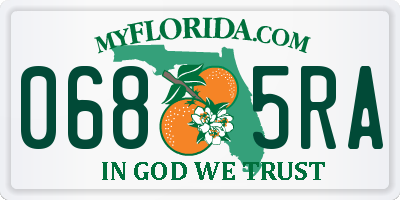 FL license plate 0685RA