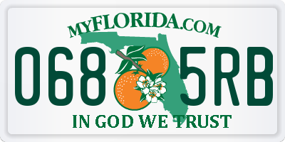 FL license plate 0685RB