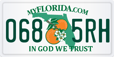 FL license plate 0685RH