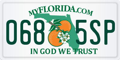 FL license plate 0685SP