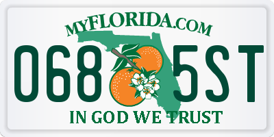 FL license plate 0685ST