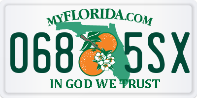 FL license plate 0685SX