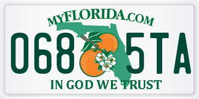 FL license plate 0685TA