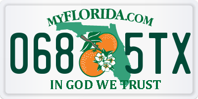 FL license plate 0685TX