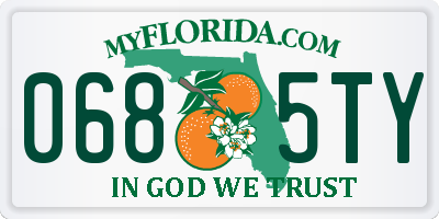 FL license plate 0685TY