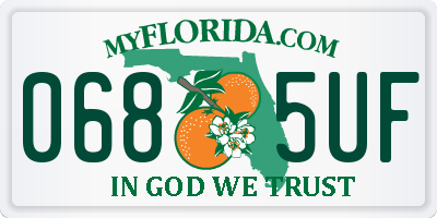 FL license plate 0685UF