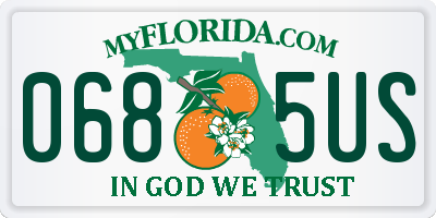 FL license plate 0685US