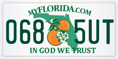 FL license plate 0685UT