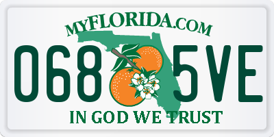 FL license plate 0685VE
