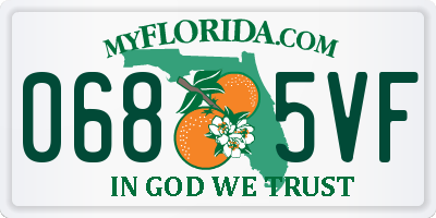 FL license plate 0685VF